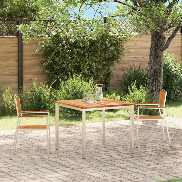 vidaXL Garden Chair 2 pcs Brown 56 x 54.5 x 87 cm Solid Teak Wood