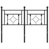 vidaXL Metal Replace Headboard Black 120 cm