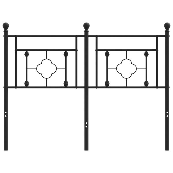 vidaXL Metal Replace Headboard Black 120 cm