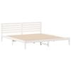 vidaXL Bed Frame with Headboard White 180 x 210 cm Solid Pine Wood