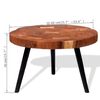 vidaXL Log Coffee Table Solid Acacia Wood (55-60)x40 cm