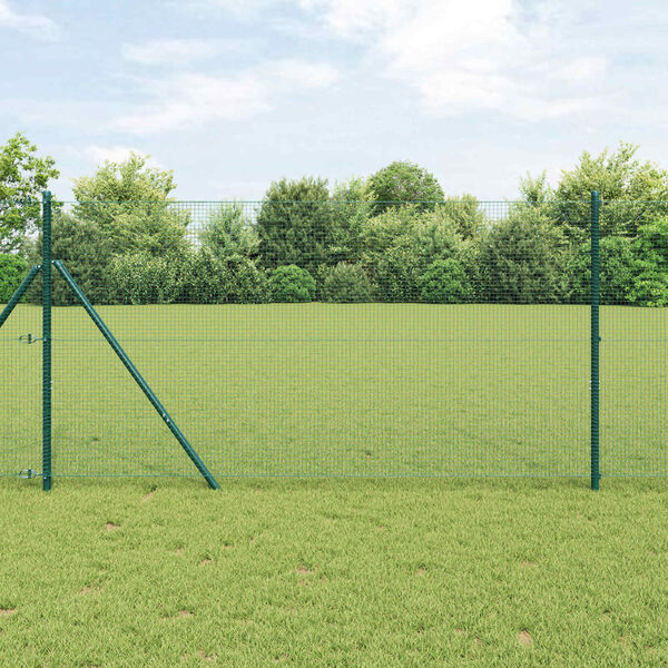 vidaXL Welded Wire Fence Green 1.4 x 10 m