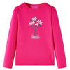 vidaXL Kids' T-shirt with Long Sleeves Bright Pink 104