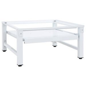 vidaXL Washing Machine Pedestal with Pull-out Shelf White