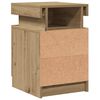 vidaXL Bedside Cabinets with LED 2 pcs Artisian Oak 35x39x55 cm Engineered Wood