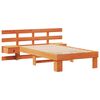 vidaXL Bed Frame with Headboard Wax Brown 80 x 200 cm Solid Pine Wood