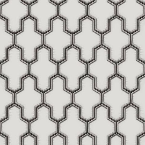 DUTCH WALLCOVERINGS Wallpaper Geometric White and Black