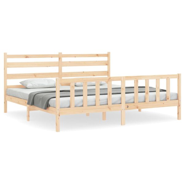 vidaXL Bed Frame without Mattress 200x200 cm Solid Wood Pine