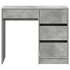 vidaXL Desk with Shelf Concrete grey 90 x 37.5 x 75 cm Engineered Wood