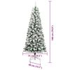 vidaXL Artificial Hinged Christmas Tree Green and White 180 cm