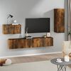 vidaXL 4 Piece TV Cabinet Set Smoked Oak Engineered Wood
