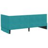 vidaXL Corner Bed Frame with Headboard Turquoise 90 cm x 200 cm Velvet