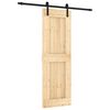 vidaXL Sliding Door with Hardware Set 70x210 cm Solid Wood Pine