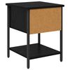 vidaXL Bedside Table Black Oak 34 x 35.5 x 45 cm Engineered Wood