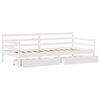 vidaXL Daybed with Drawers without Mattress White 90x200 cm Solid Wood