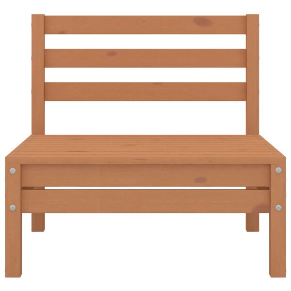 vidaXL 3 Piece Garden Lounge Set Honey Brown Solid Pinewood