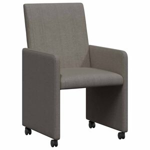 vidaXL Dining Chairs with Wheels 2 pcs Light grey 57 x 66 x 94 cm