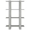 vidaXL Book Cabinet/Room Divider Grey Sonoma 80x30x123.5 cm