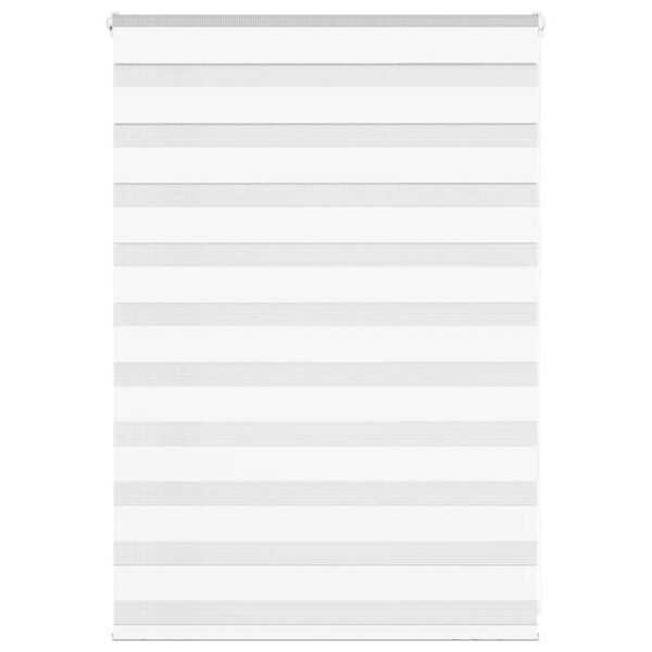 vidaXL Zebra Blind White 100x100 cm Fabric Width 95.9 cm Polyester