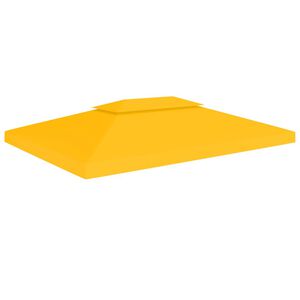 vidaXL 2-Tier Gazebo Top Cover 310 g/m&sup2; 4x3 m Yellow
