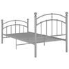 vidaXL Bed Frame without Mattress Grey Metal 90x200 cm
