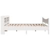 vidaXL Bed Frame with Headboard White 180x200 cm Super King Solid Wood Pine