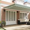 vidaXL Retractable Awning Retractable Green and White 600 x 300 cm