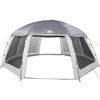 vidaXL Pool Tent with Removable Fly & Mesh Walls Grey 612x612 cm