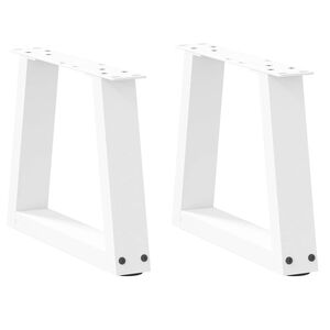 vidaXL Coffee Table Legs V-Shape 2 pcs White 30x(30-31.3) cm Steel