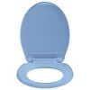 vidaXL Soft-Close Toilet Seat Blue Oval