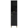 vidaXL Bathroom Cabinet Black 38x33x160 cm Solid Wood Mango