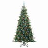 vidaXL Artificial Hinged Christmas Tree Green 240 cm PE and PVC