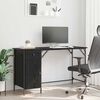 vidaXL Computer Desk Black Oak 131 x 48 x 75 cm Engineered Wood