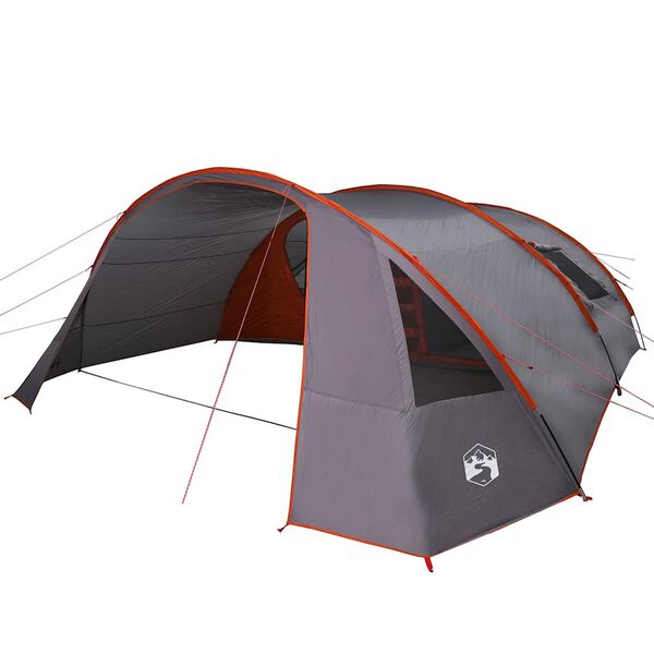 vidaXL Tunnel Tent with Roof Grey and Orange 700 x 590 x 215 cm