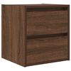 vidaXL Wall-mounted Bedside Cabinets 2 pcs Brown Oak 38x34x40 cm
