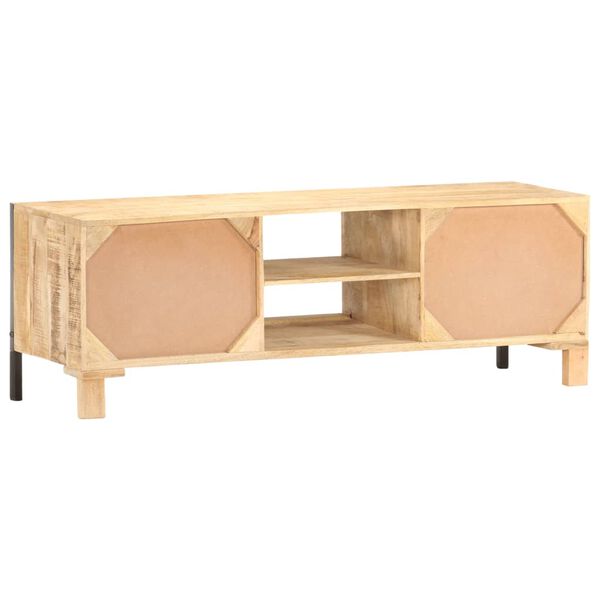 vidaXL TV Cabinet 120x30x40 cm Rough Mango Wood