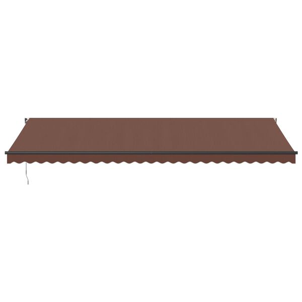 vidaXL Manual Retractable Awning Brown 600x350 cm