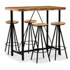vidaXL Bar Set 5 Pieces Solid Reclaimed Wood