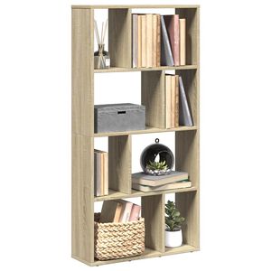 vidaXL Bookcase Sonoma Oak 60x20x120,5 cm Engineered Wood