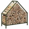 vidaXL Firewood Rack Olive Green 60x25x60 cm Cold-rolled steel