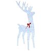 vidaXL Reindeer Pull Sleigh Cold white 70 x 26 x 128.5 cm Acrylic
