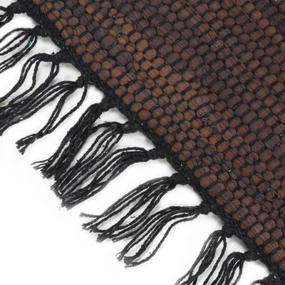 vidaXL Hand-woven Chindi Rug Cotton 200x290 cm Brown