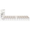 vidaXL Bed Frame without Mattress White 150x200 cm King Size Solid Wood Pine