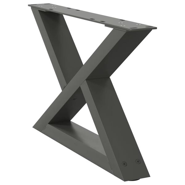 vidaXL Coffee Table Legs 2 pcs Anthracite 50x(30-31.3) cm Steel