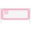 vidaXL Toddler Safety Bed Rail Pink 190x25 cm Fabric