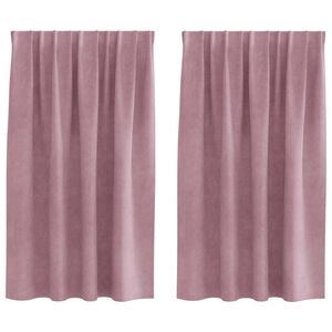vidaXL Curtains 2 pcs Dark Pink 140 x 140 cm Velvet