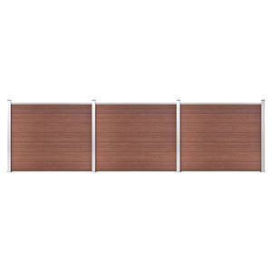 vidaXL Fence Panel Set WPC 526x146 cm Brown