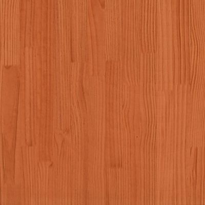 vidaXL LED Bed Frame Wax Brown 90x190 cm Single Solid Wood Pine