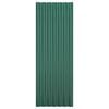 vidaXL Roof Panels 12 pcs Galvanised Steel Green 100x36 cm