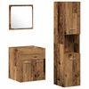 vidaXL Bathroom Furniture Set 4 pcs Old Wood Engineered Wood